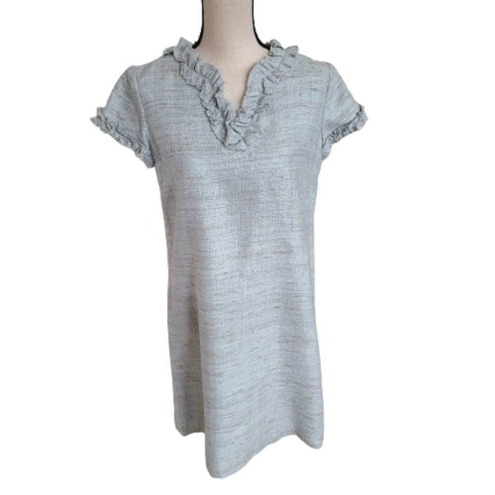 Sara Campbell Gray Ruffle Dress